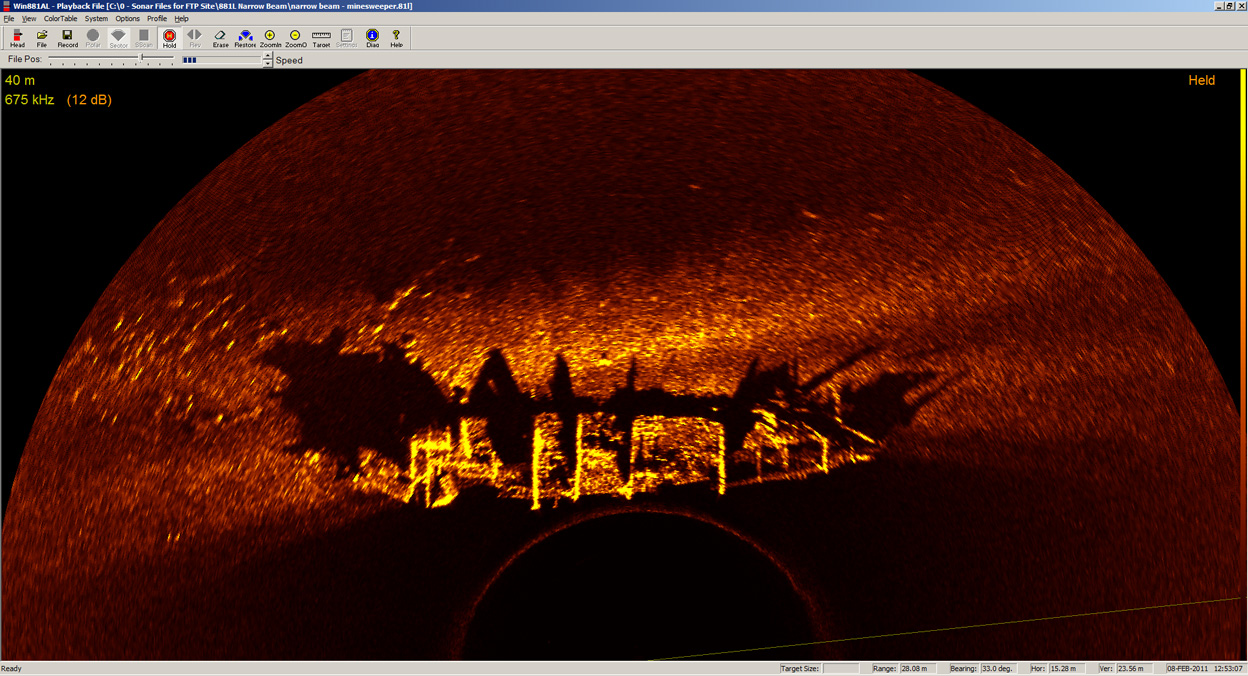 881L Narrow Beam image - wreck of Minesweeper