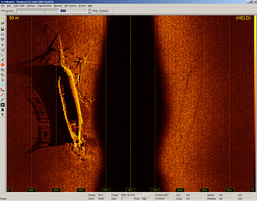 YellowFin image of shipwreck in Lake Ontario, courtesy of Dan Scoville & Jim Kennard